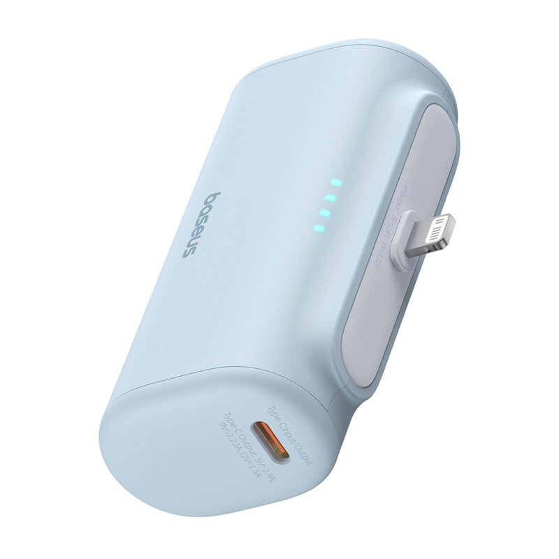 Baterie externa telefon Lightning Baseus, albastru, 20W, 5000mAh