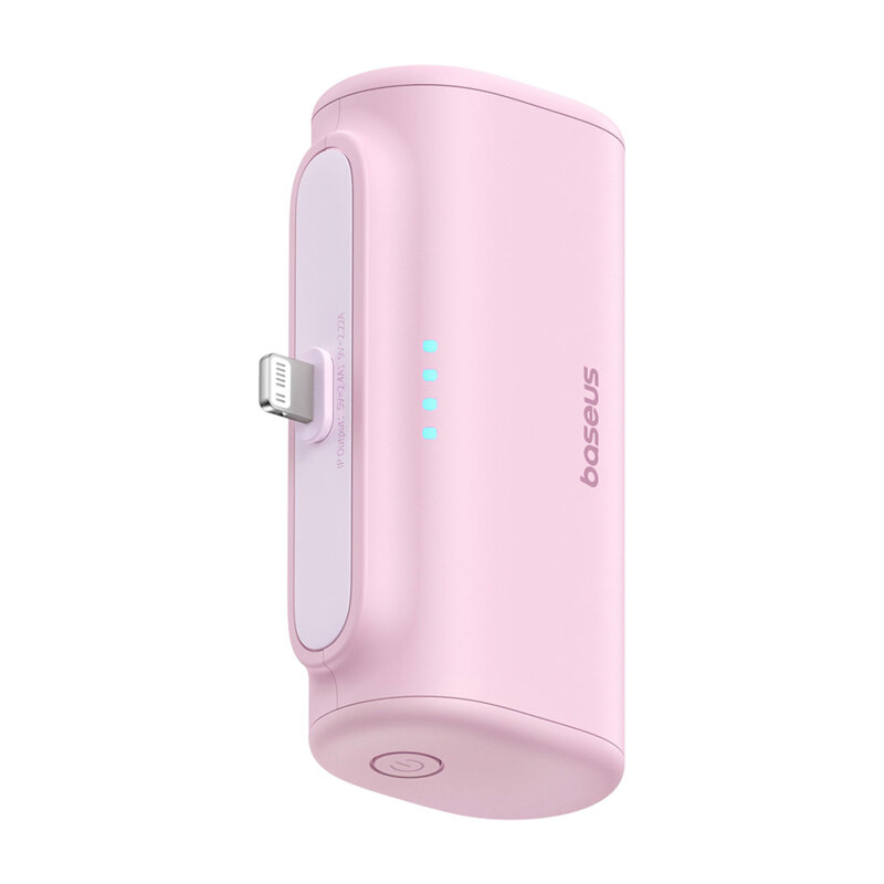 Baterie externa telefon Lightning Baseus, roz, 20W, 5000mAh