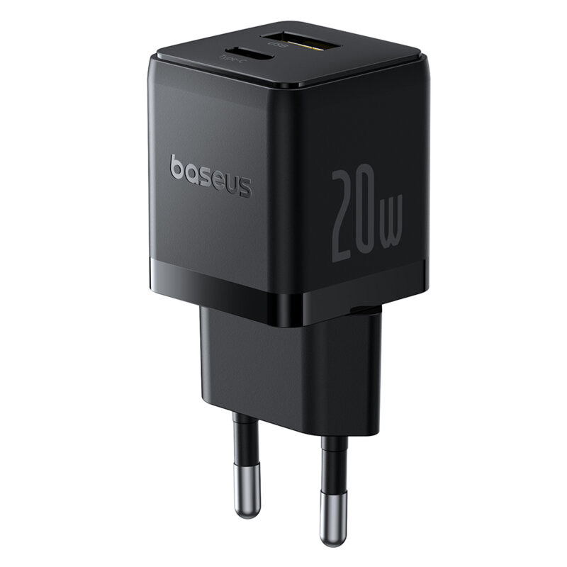 Incarcator priza Fast Charge 2in1 Baseus, negru, P10111608113-00