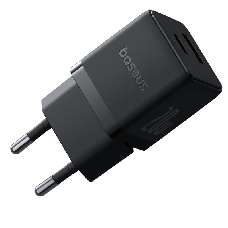 Incarcator priza Fast Charge 2in1 Baseus, negru, P10111608113-00