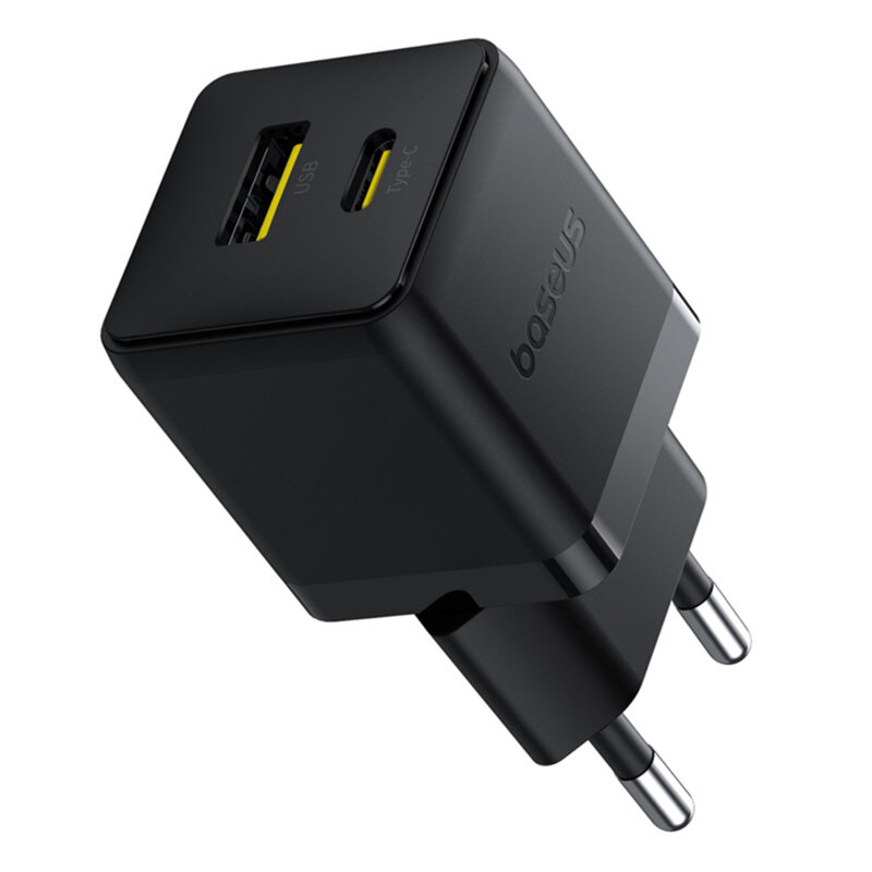 Incarcator Fast Charge Type-C, 30W + cablu Type-C Baseus, negru, P1011160A113-01