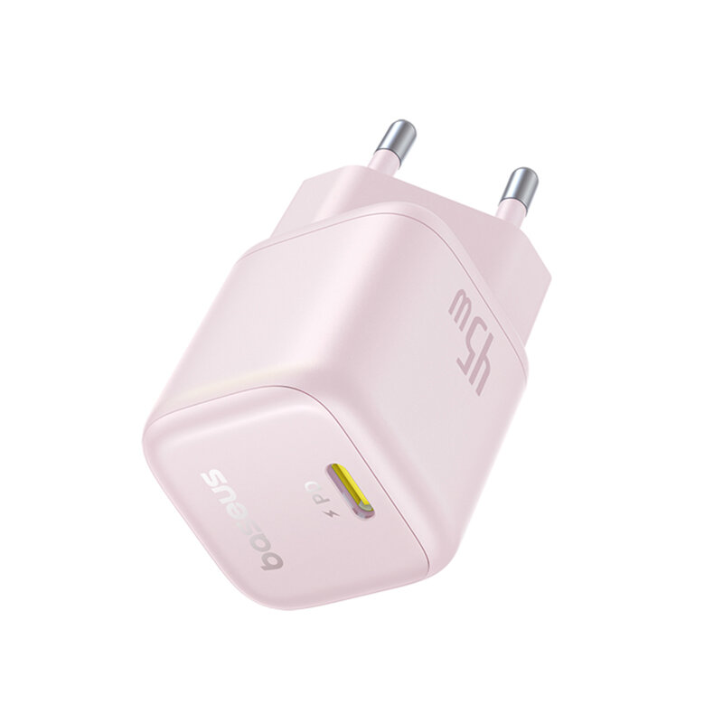 Incarcator GaN Fast Charge Baseus PicoGo, roz, P10176800413-00