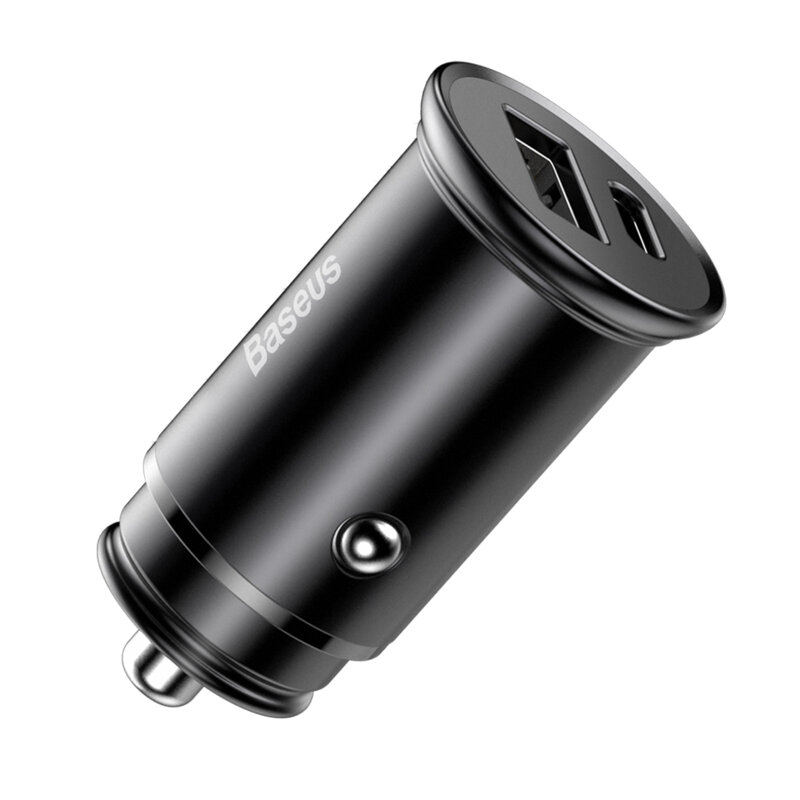 Incarcator auto bricheta Type-C, USB, Baseus, CCALL-BS01, negru