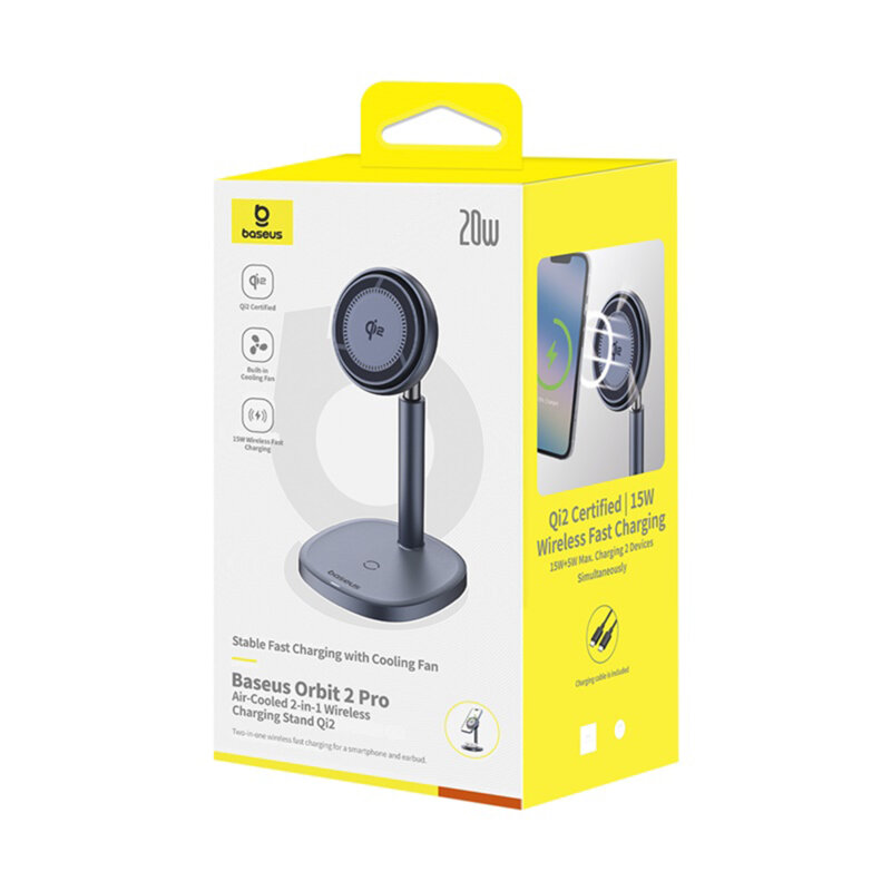 Statie incarcare wireless Baseus Orbit 2 Pro, gri, P10273500813-00