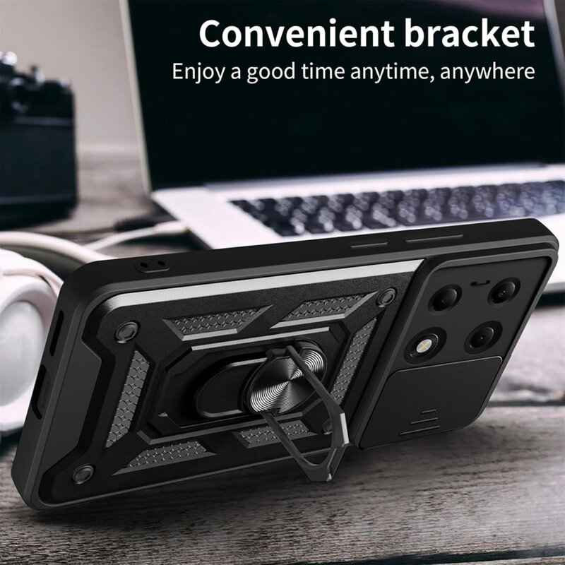 Husa Xiaomi Poco X7 protectie camera Techsuit CamShield Series, albastru