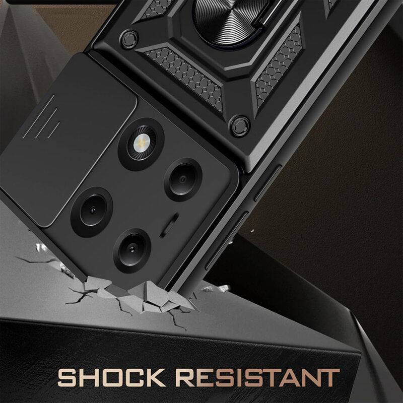 Husa Xiaomi Poco X7 protectie camera Techsuit CamShield Series, negru