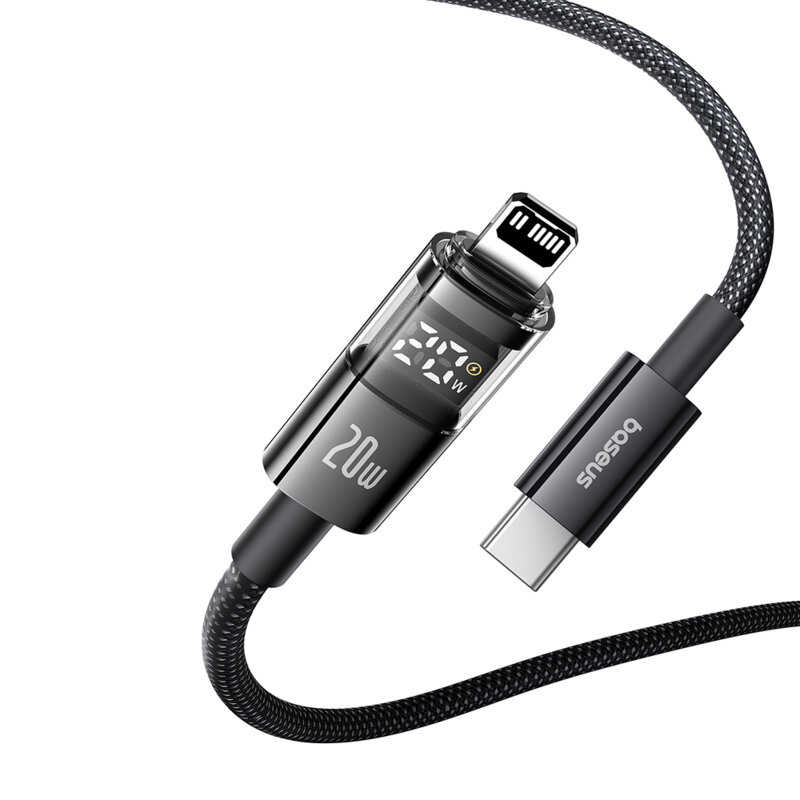 Cablu incarcare iPhone Baseus, 20W, negru, P10382703121-01