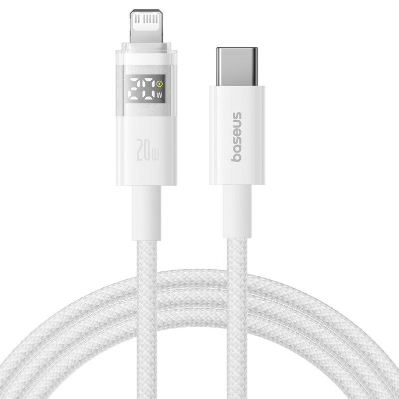 Cablu incarcare iPhone Baseus, 20W, alb, P10382703211-00