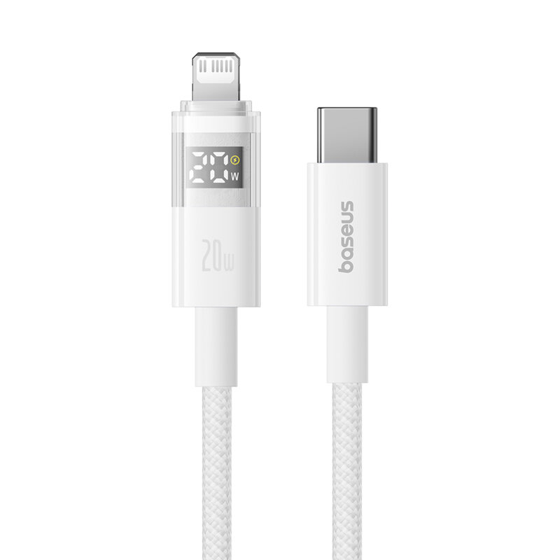 Cablu incarcare iPhone Baseus, 20W, alb, P10382703211-00