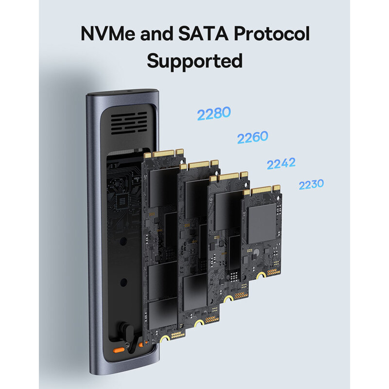 Carcasa SSD M.2NVME/SATA Type-C, 10Gbps Baseus, B00760600811-02