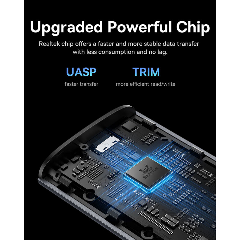 Carcasa SSD M.2NVME/SATA Type-C, 10Gbps Baseus, B00760600811-02