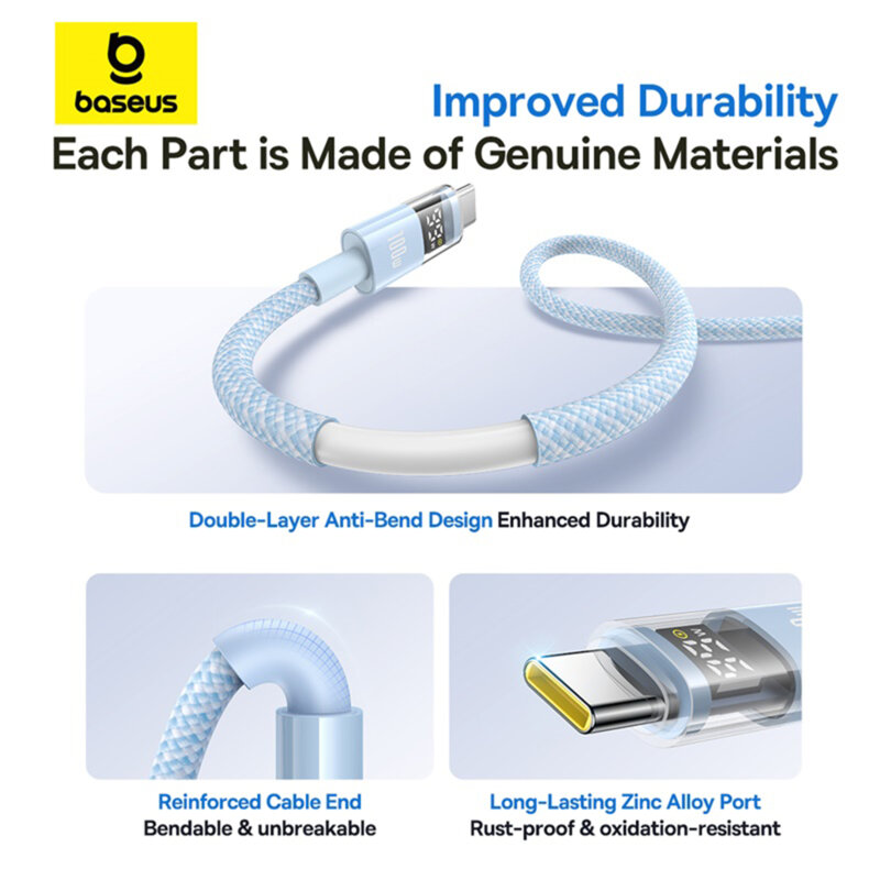 Cablu date USB-C Fast Charging, albastru Baseus, P10382701311-00