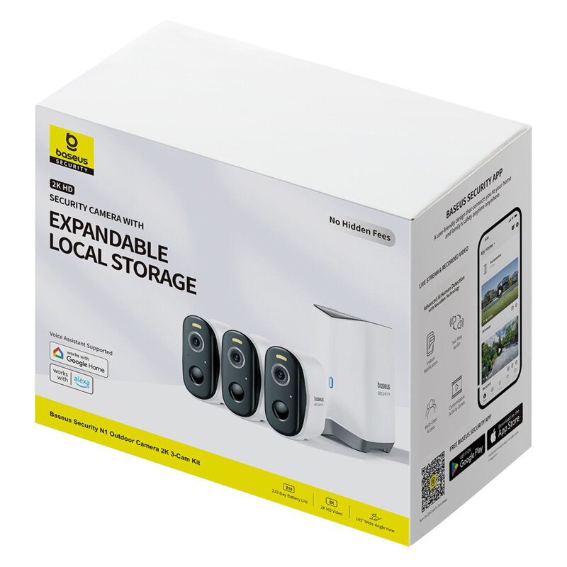 Camera supraveghere exterior kit 2K Baseus, S0TW012131, 7.800mAh