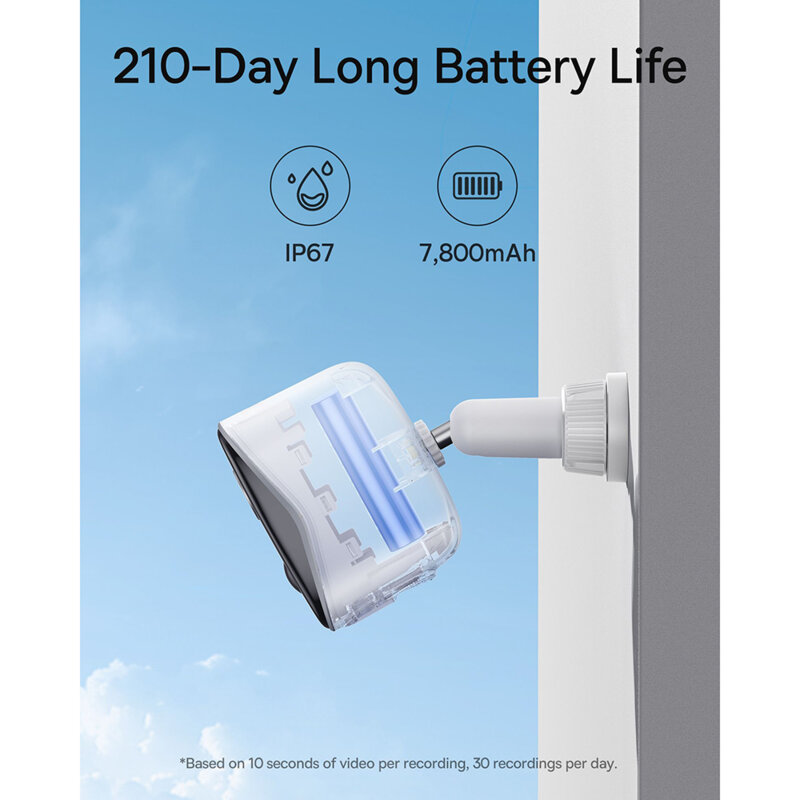 Camera supraveghere exterior wifi 2K Baseus, S0ST002130, alb