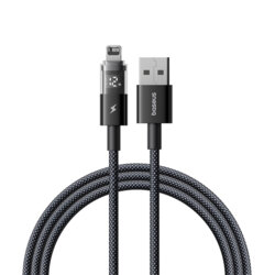 Cablu incarcare iPhone 2.4A Baseus, negru, P10382700121-00