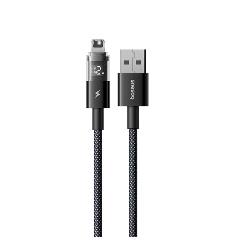 Cablu incarcare iPhone 2.4A Baseus, negru, P10382700121-00