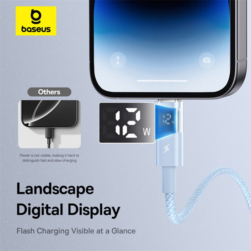 Cablu incarcare iPhone 2.4A Baseus, albastru, P10382700311-01