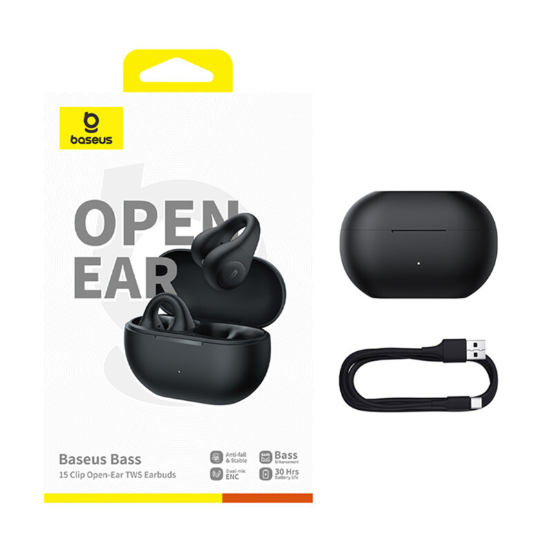 Casti sport True Wireless, ENC Baseus, negru, A00079500113-00