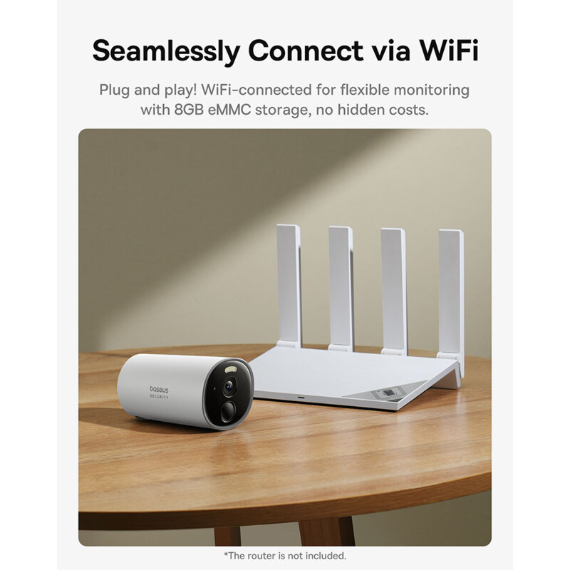 Camera supravhegere 2K exterior IP67 Baseus, S0SV002130, 7.800mAh