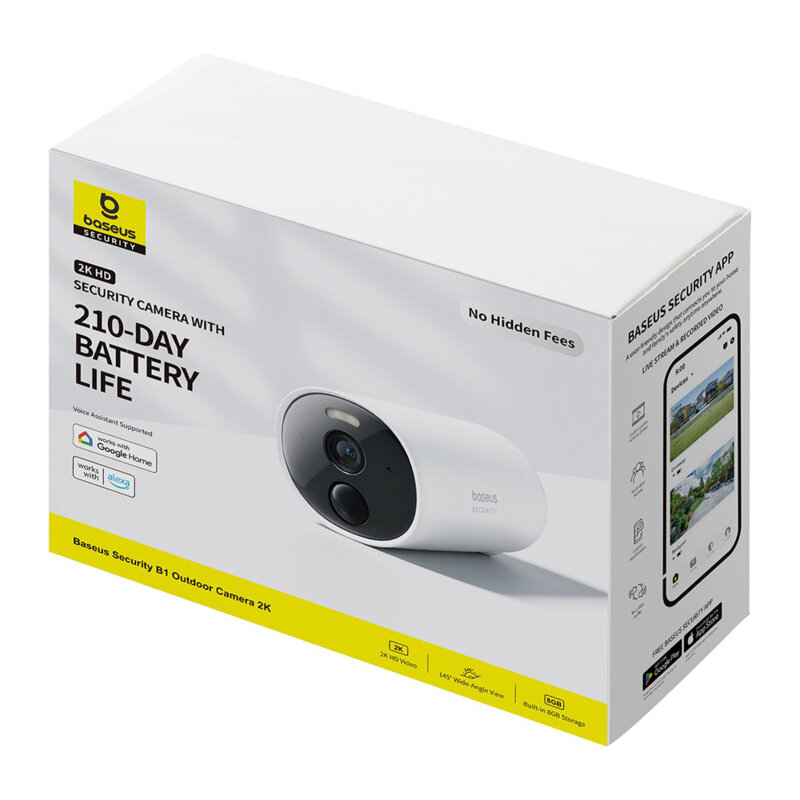Camera supravhegere 2K exterior IP67 Baseus, S0SV002130, 7.800mAh