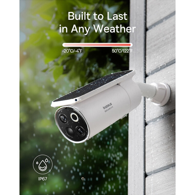 Camera supraveghere 3K exterior cu panou solar Baseus, S0TX002131