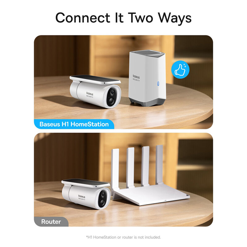 Camera supraveghere 2K exterior cu panou solar Baseus, S0SW002130