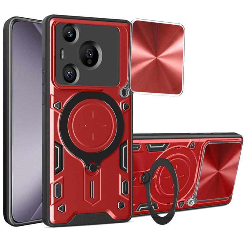 Husa Huawei Pura 70 Pro Techsuit CamGuard Pro, rosu