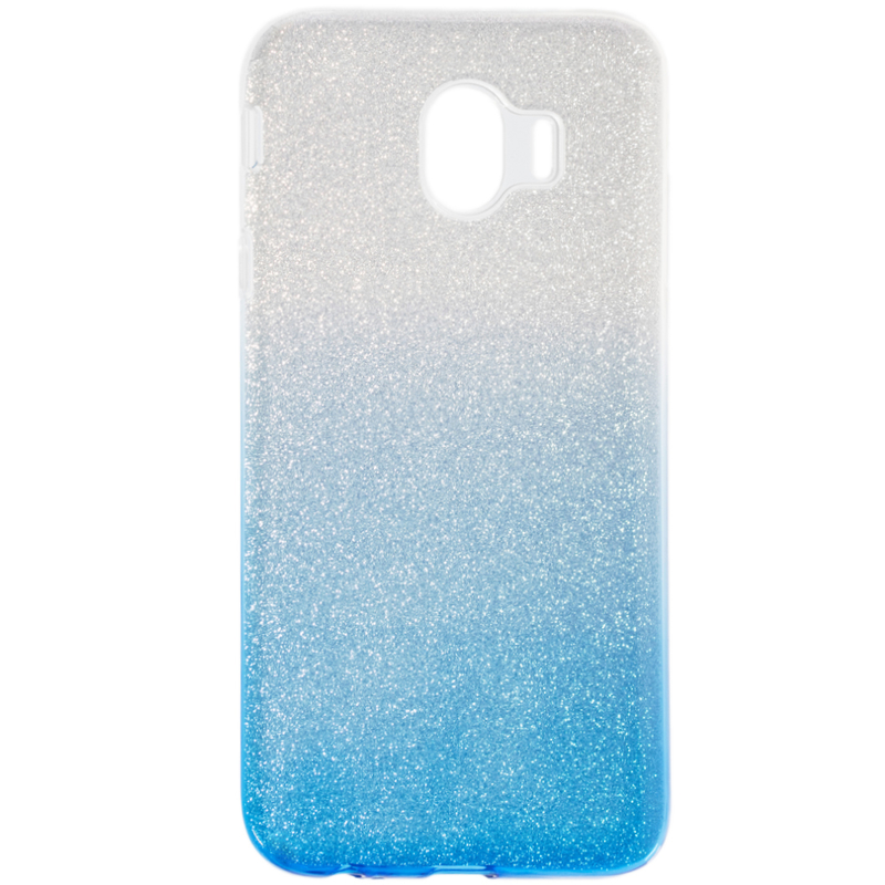 Husa Samsung Galaxy J4 2018 Gradient Color TPU Sclipici - Albastru