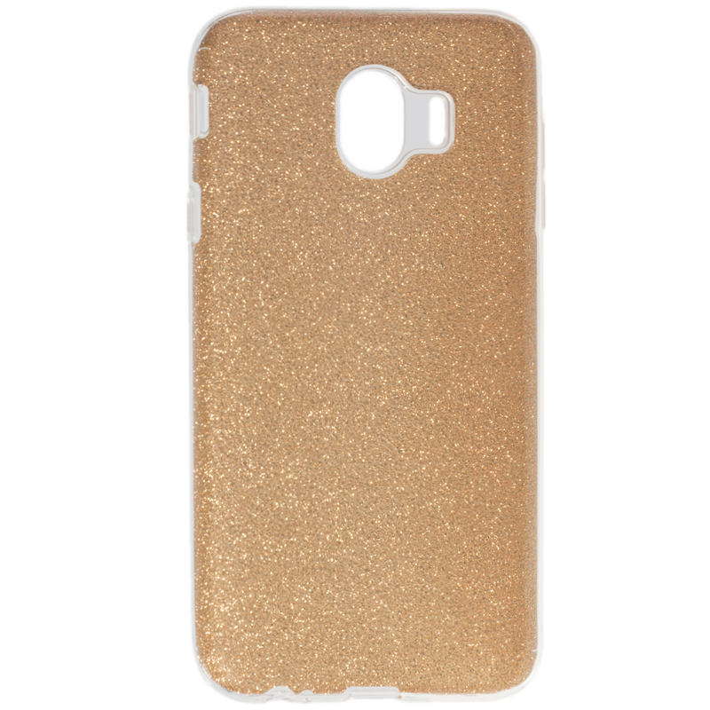 Husa Samsung Galaxy J4 2018 Color TPU Sclipici - Auriu