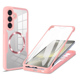 Husa 360° Samsung Galaxy S25 Plus Techsuit ColorVerse MagSafe, roz