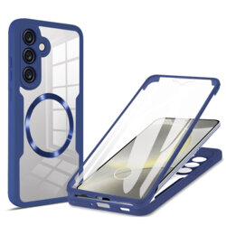 Husa 360° Samsung Galaxy S25 Techsuit ColorVerse MagSafe, albastru