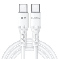 Cablu de date USB-C la USB-C, 65W, 1m Duzzona A11, alb