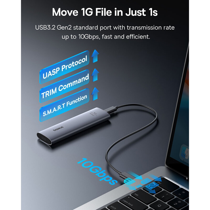 Carcasa SSD M.2NVME USB 3.2, 10Gbps Baseus, B00760600811-01