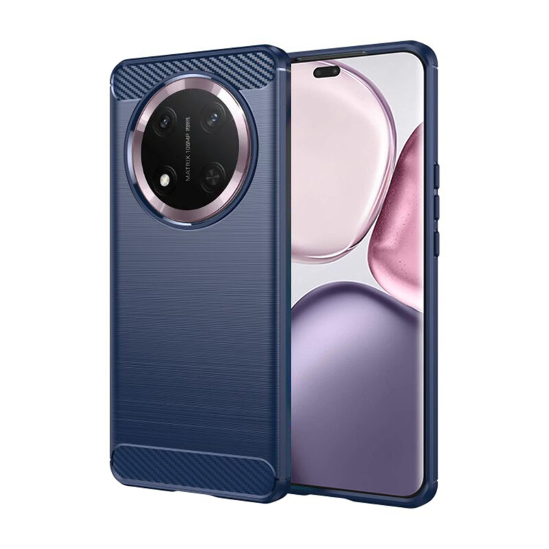 Husa Honor X9c Techsuit Carbon Silicone, albastru