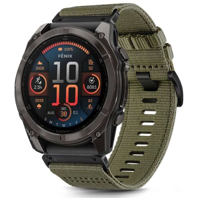 Curea Garmin Fenix 3 HR Techsuit, verde inchis, W070
