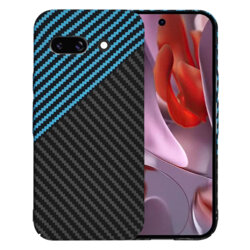 Husa Google Pixel 9a Techsuit Carbonite FiberShell, bleu