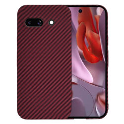 Husa Google Pixel 9a Techsuit Carbonite FiberShell, rosu
