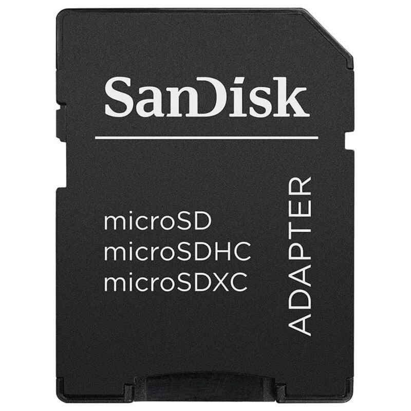 Card memorie microSD 64GB + adaptor SanDisk, SDSQUNR-064G-GN3MA