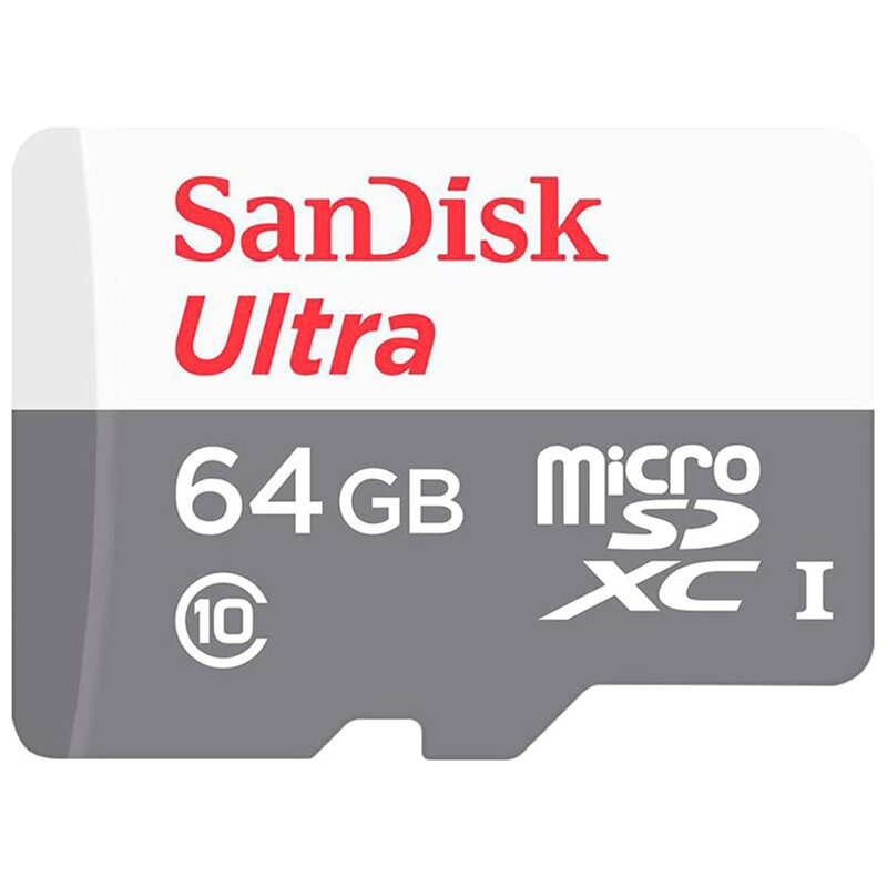Card memorie microSD 64GB + adaptor SanDisk, SDSQUNR-064G-GN3MA