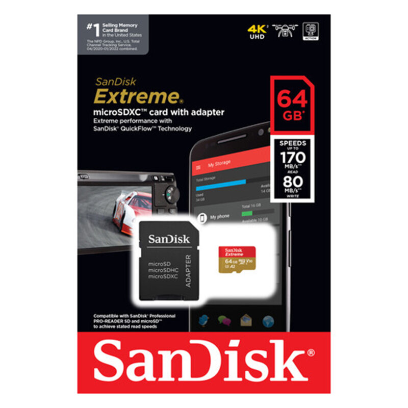 Card memorie 64GB micro SDXC SanDisk, U1, SDSQXAH-064G-GN6MA