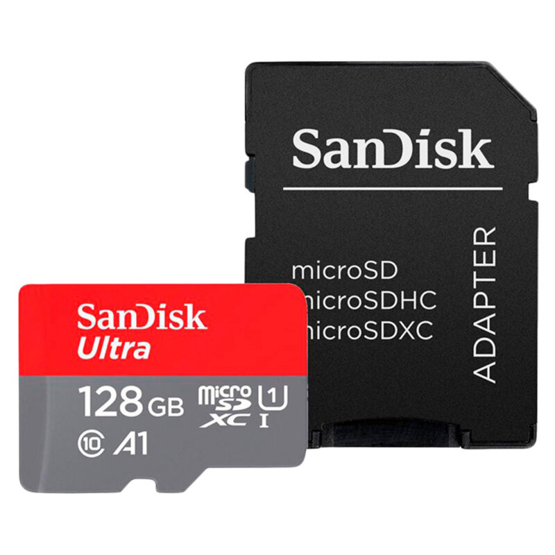 Card memorie 128GB + adaptor SanDisk, SDSQUAB-128G-GN6MA