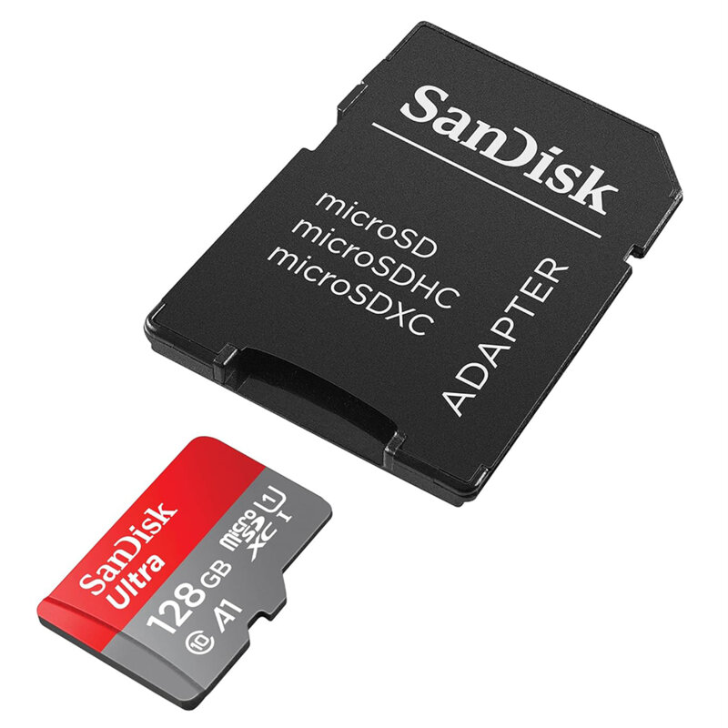 Card memorie 128GB + adaptor SanDisk, SDSQUAB-128G-GN6MA