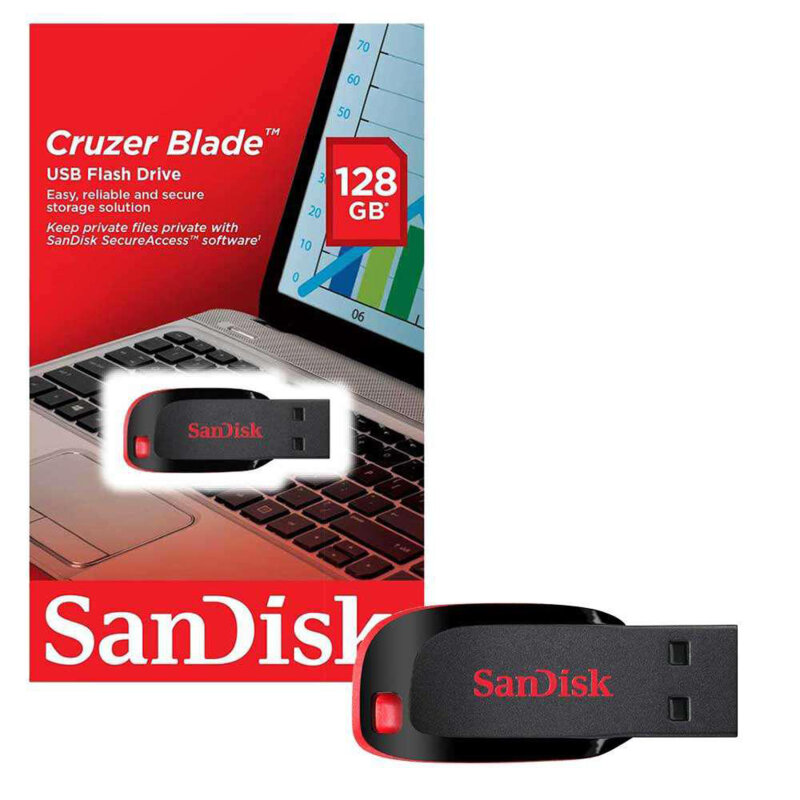 Stick USB, memorie externa 128GB SanDisk, SDCZ50-128G-B35, negru