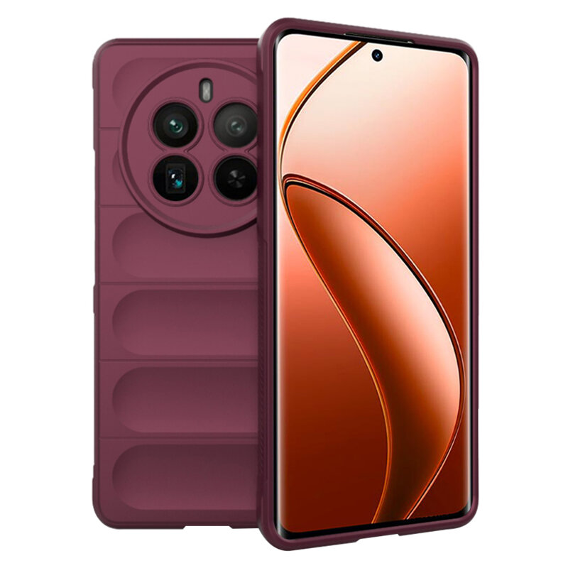 Husa Realme 12 Pro+ Techsuit Magic Shield, bordo