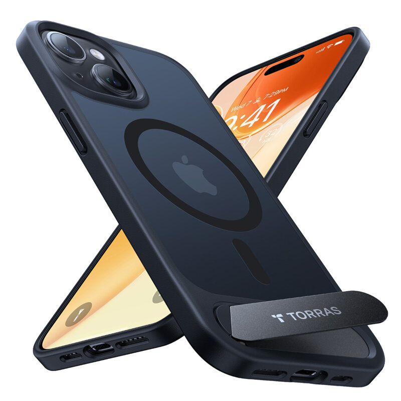 Husa iPhone 15 Pro Max Torras Pstand, negru