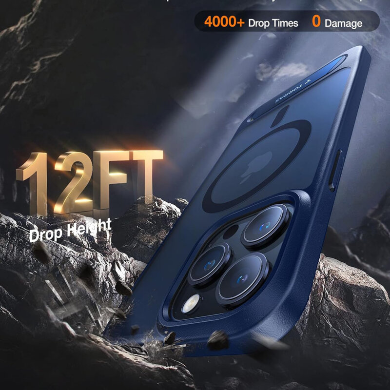 Husa iPhone 15 Pro Max Torras Pstand MagSafe, albastru