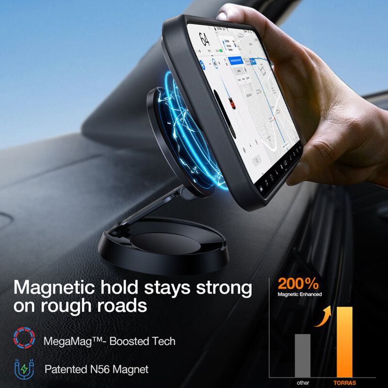 Husa iPhone 16 Pro Torras Pstand MagSafe, negru