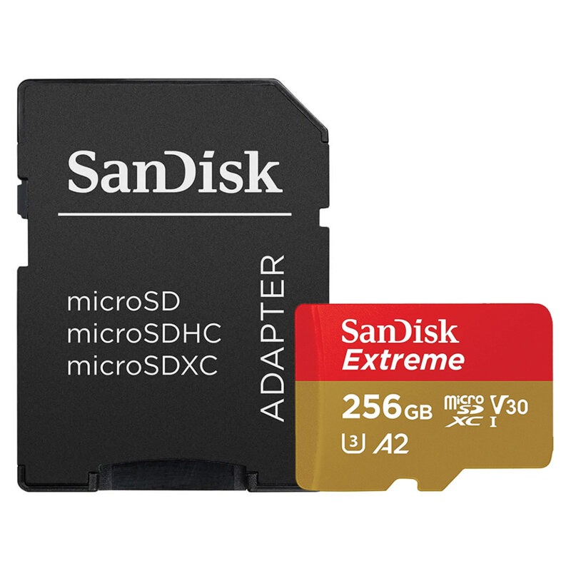 Card memorie 256GB micro SD + adaptor SanDisk, SDSQXAV-256G-GN6MA
