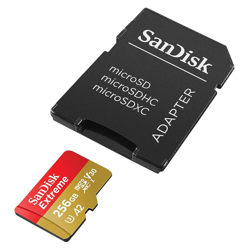 Card memorie 256GB micro SD + adaptor SanDisk, SDSQXAV-256G-GN6MA