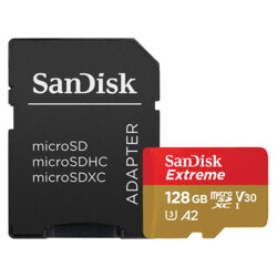 Card memorie 128GB micro SD + adaptor SanDisk, SDSQXAA-128G-GN6MA